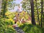 Nancy Andresen - Chapel at Beaver Creek - oil on canvas - 18x24