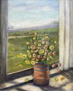 Alexander Brook - View from Window - oil on panel - 20 x 16
