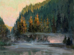 Kenn Backhaus - Morning Mist - oil on canvas - 18 x 24