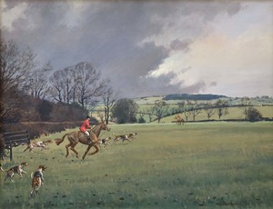 Neil Cawthorne - Fox Hunt - oil on canvas - 20 x 26