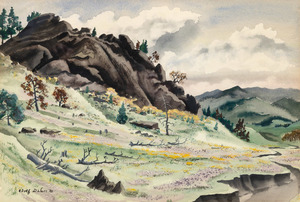 Adolph Arthur Dehn - In the Rockies - Watercolor - 15.63 X 22.75