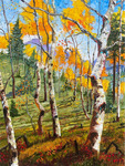 Patrick Matthews - Colorado Hillside in Fall - oil on canvas - 40 x 30