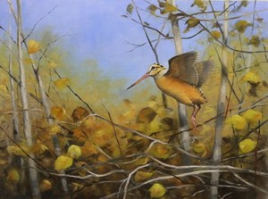 Gary Moss - Harbinger of Fall - oil on canvas - 18 x 24