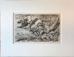 Edmund H. Osthaus - After A Long Search - etching/drypoint - 5.25 x 8.75