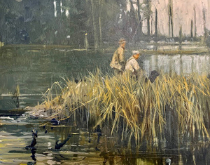 John Seerey-Lester - Blackwater Hunt - oil on canvas - 8 x 10