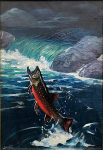 Frank Stick - Arctic Char - oil on canvas - 18 x 12