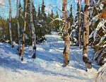 Garth Williams - A Sunny Winters Day - oil on canvas - 30 x 40