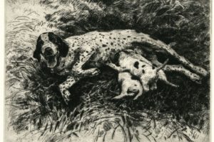 Gordon Allen - Stay At Home Mom, etching/drypoint, 6 x 8