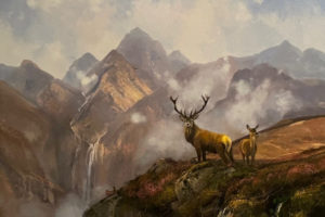Michael Coleman, Stag, oil on panel, 30 x 40