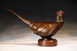 Liz Lewis - Spring Rooster, Bronze, 7.5 x 13.75 x 4