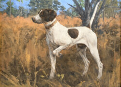 Eldridge Hardie-pointer dog-pointer-sporting dog-dog-sporting-hunting-bird dog-painting-wildlife-art-gallery-art gallery-fine art-sporting canines