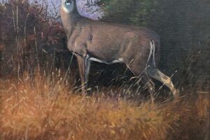 Lynn Bogue Hunt - Buck, oil on canvas, 16 x 14