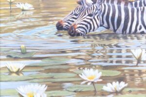 Lindsay Scott - Seeking Clear Water, oil on canvas, 16 x 20