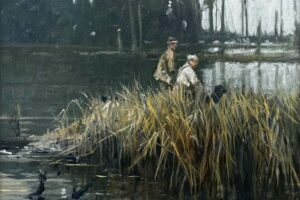 John Seerey-Lester - Blackwater Hunting, oil on panel, 10 x 8