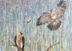 laura adams-collage-sporting-art-birds-hunting-gallery-fine art-collaging-artwork