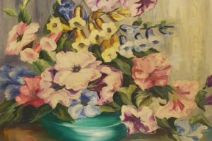 Lila Marguerite Cabaniss - Still Life with Flowers, Oil on Canvas, 20 x 24 inches