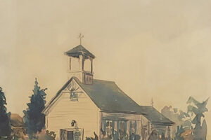 Christopher Murphy Jr. - Church, Watercolor, 13.5 x 11.5 inches