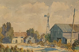 Christopher Murphy Jr. - Countryside Farm, Watercolor, 14 x 20 inches