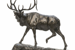 michaelbarlow-bronze-art-gallery-sporting-hunting-elk-antlers-sculpture