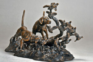 johnkobald-kobald-bronze-art-gallery-sporting-hunting-dogs-grouse-sculpture