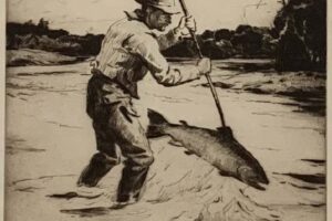 ogdenpleissner-pleissner-etching-print-art-gallery-fish-fishing-spear-hunting-sporting