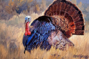 julie jeppsen-turkey-turkey hunting-turkey season-wildlife-sporting-sporting art-painting-art-art gallery-turkey grand slam show